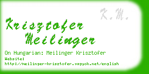 krisztofer meilinger business card